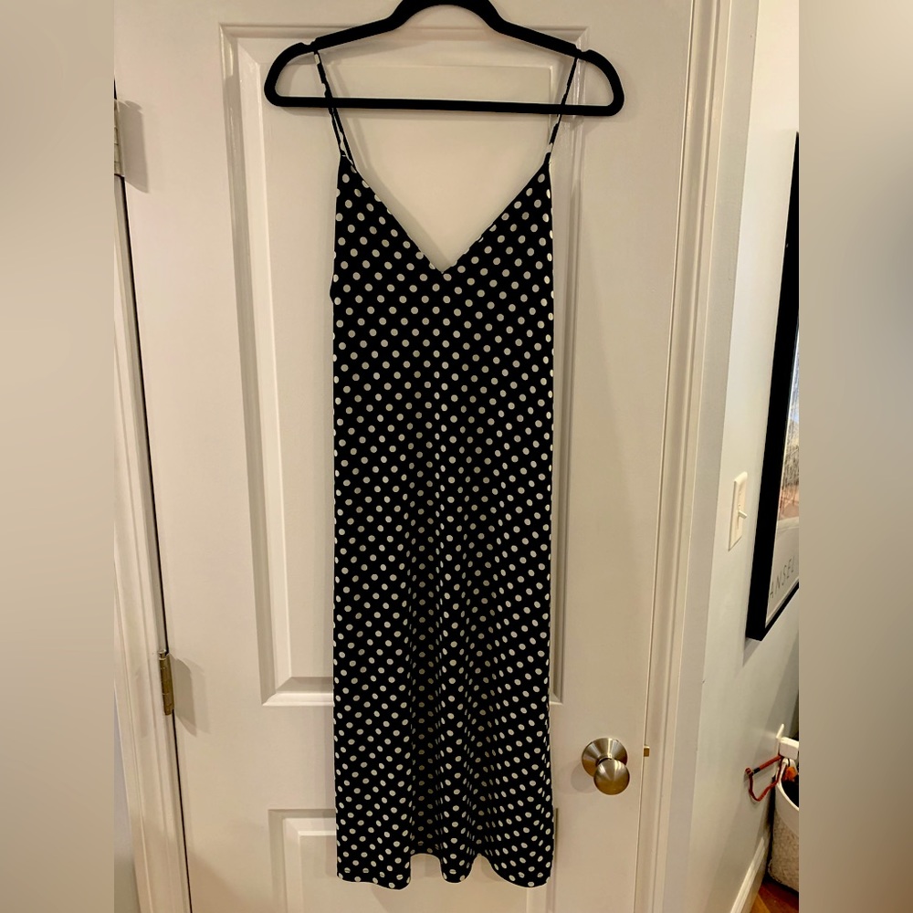 Zara S polka dot midi dress